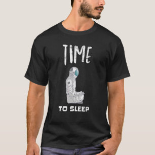 Astronaut Nap Sleeping Sleep Nap Pajama Pyjama Nig T-Shirt
