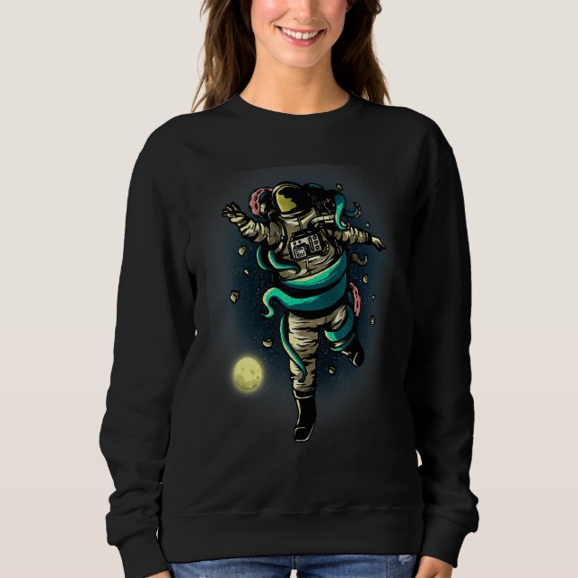 Astronaut Octopus Sea Animal Squid Whisperer Astro Sweatshirt (Front)