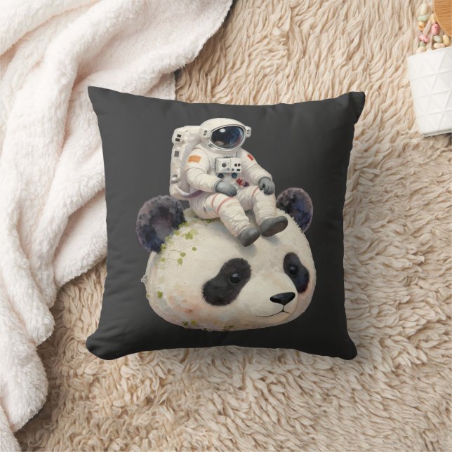 Astronaut on a Space Panda Surreal Weird and Fun Cushion (Blanket)