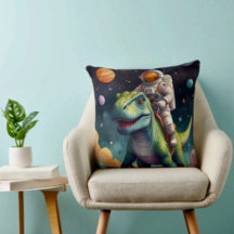 Astronaut on Dino in Space