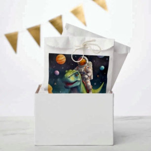 Astronaut on Dino in Space Favour Bag