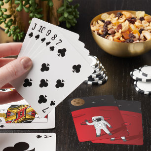Astronaut on Mars Space Explorer Red Planet  Playing Cards
