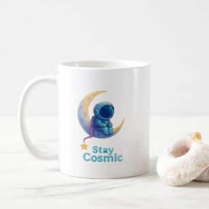 Astronaut on Moon Mug – Stay Cosmic Space Gift