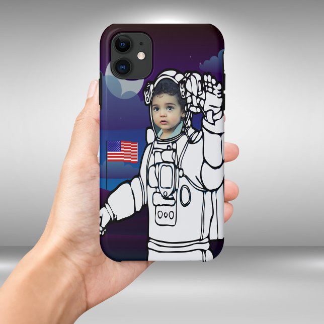 Astronaut On Moon Outer Space Boy Birthday Case-Mate iPhone Case (Creator Uploaded)