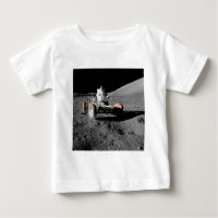 Astronaut on Moon Rover During Apollo 17 Mission