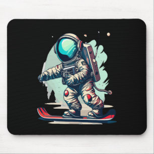 Astronaut On Snowboard Funny Astronaut Skiing On S Mouse Pad