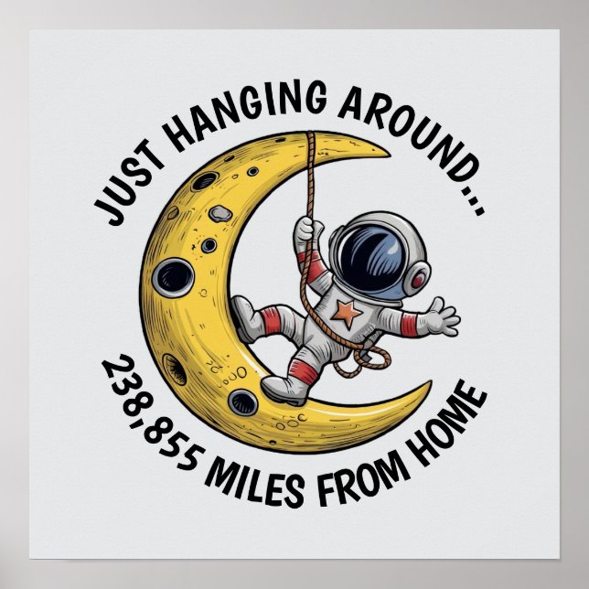 Astronaut on the Moon Poster (Front)