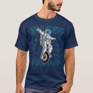 Astronaut on Unicycle Circus Child Women Men Space T-Shirt