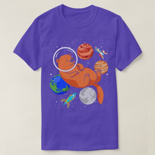 Astronaut Otter T-Shirt (Design Front)