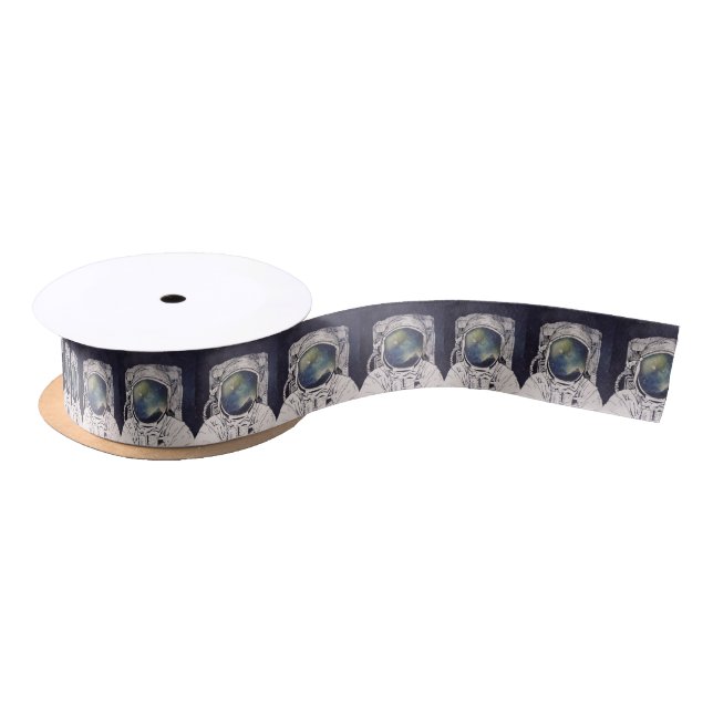 Astronaut Out of this world Satin Ribbon (Spool)