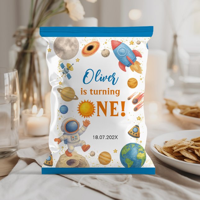 Astronaut Outer Space Birthday Chip Bag Wrapper (Creator Uploaded)