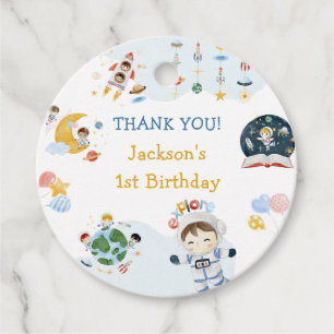 Astronaut Outer Space Birthday Party Favour Tags