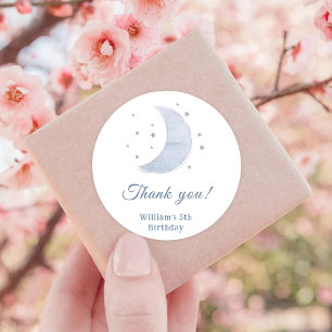 Astronaut Outer Space Birthday Thank You Classic Round Sticker