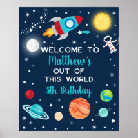 Astronaut Outer Space Birthday Welcome