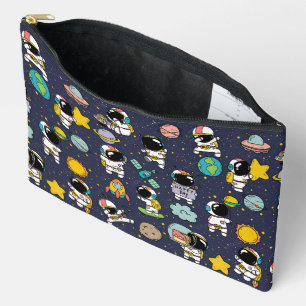Astronaut Outer Space Cartoon  Accessory Pouch