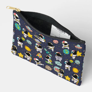 Astronaut Outer Space Cartoon  Accessory Pouch