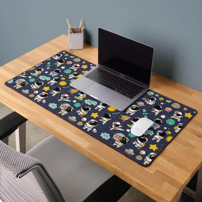 Astronaut Outer Space Cartoon  Desk Mat (Office 2)