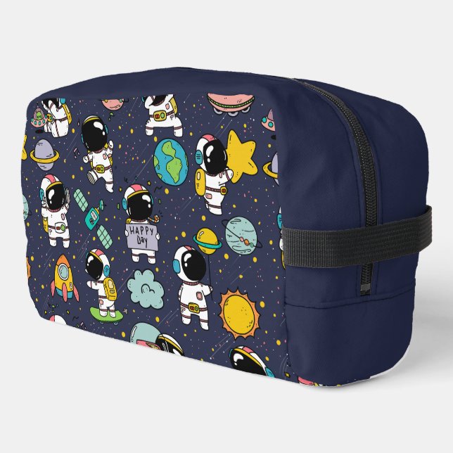Astronaut Outer Space Cartoon  Dopp Kit (Left Corner)