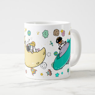 Astronaut Outer Space Cartoon  Large Coffee Mug