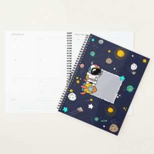 Astronaut Outer Space Cartoon  Planner
