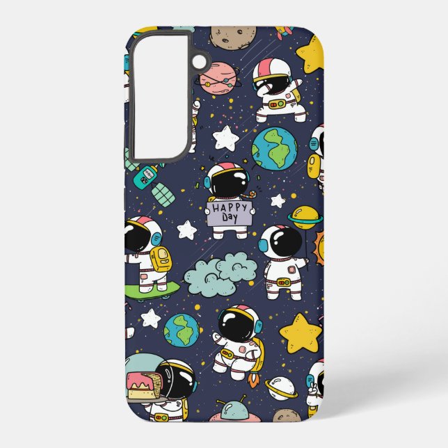 Astronaut Outer Space Cartoon  Samsung Galaxy S22+ Case (Back)