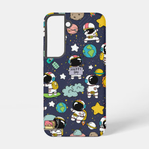 Astronaut Outer Space Cartoon  Samsung Galaxy Case