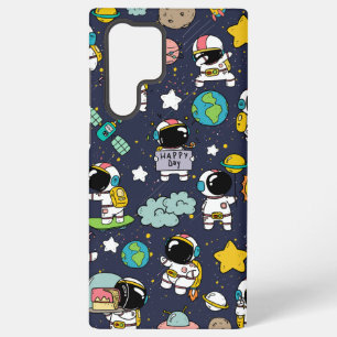 Astronaut Outer Space Cartoon Samsung Galaxy Case