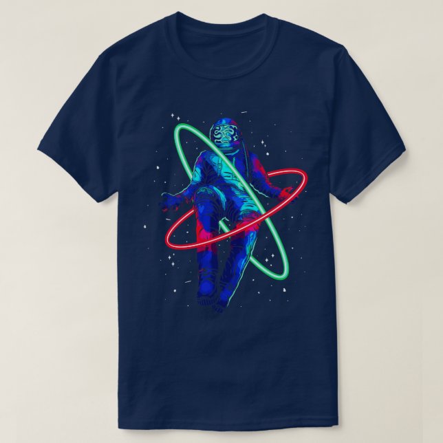 Astronaut Outer Space Galaxy Glowing Universe Astr T-Shirt (Design Front)