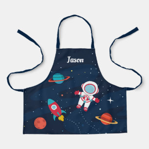 Astronaut Outer Space Rocket Ship Personalised Apron