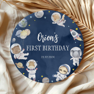 Astronaut Outer Space Safari Birthday Paper Plates