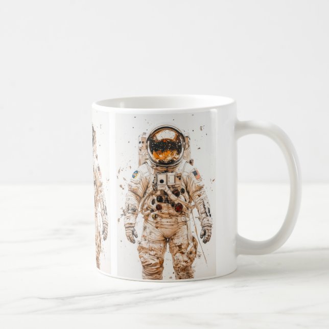 Astronaut Painting Coffee Mug (Right)