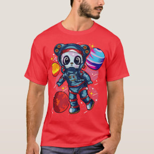 Astronaut Panda Bear In Space T-Shirt