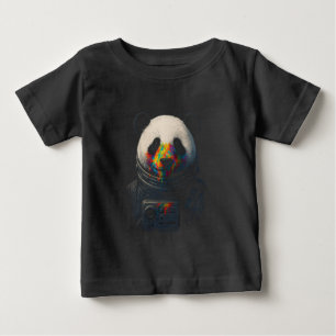 Astronaut Panda with Neon Paint Splash  Baby T-Shirt