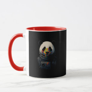 Astronaut Panda with Neon Paint Splash  Mug