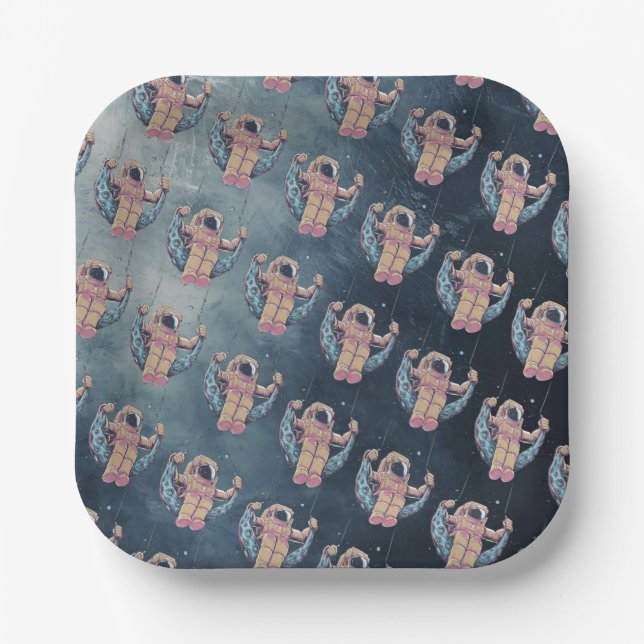 Astronaut Paper Plate (Front)