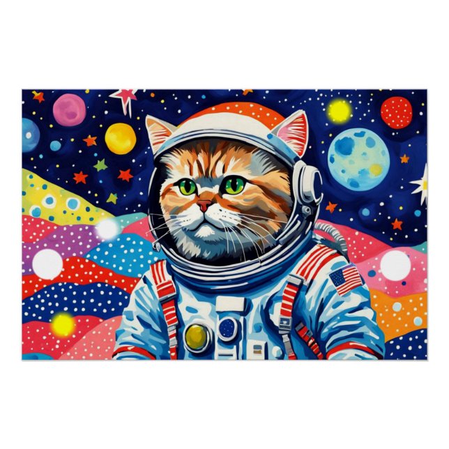 ASTRONAUT PERSIAN CAT 4 POSTER (Front)