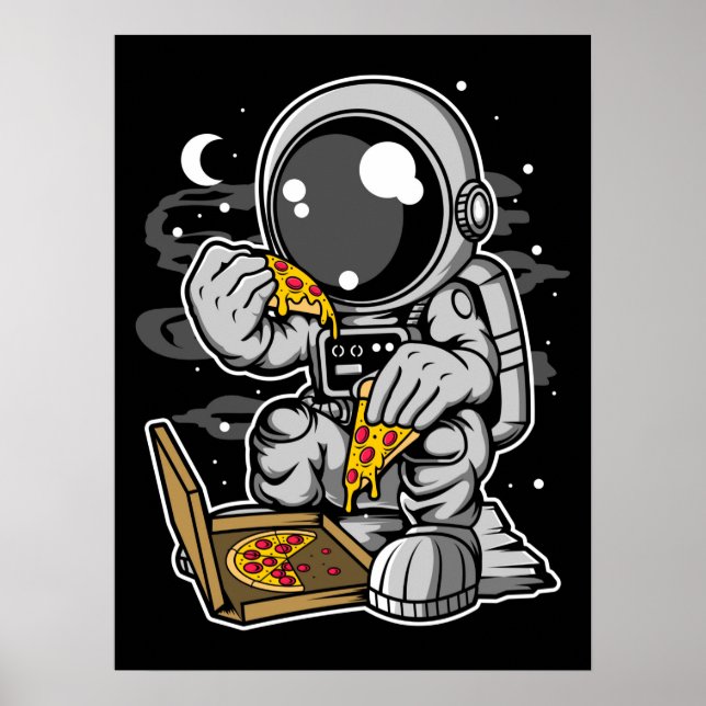 Astronaut Pizza Poster (Front)