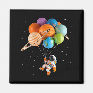 Astronaut Planet Balloons Solar-system Space Kids Magnet
