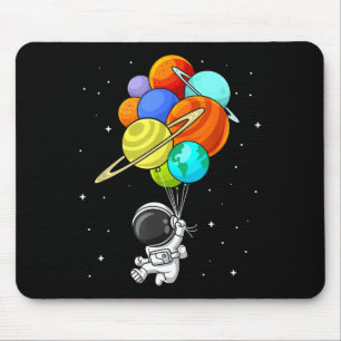 Astronaut Planet Balloons Solar-system Space Kids Mouse Pad