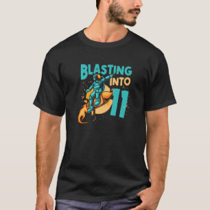 Astronaut Planet Spaceship Happy 11th Birthday 1 T-Shirt