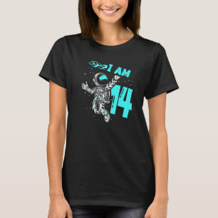Astronaut  Planet Spaceship Happy 14th Birthday T-Shirt