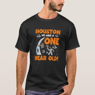 Astronaut Planet Spaceship Happy 1st Birthday T-Shirt