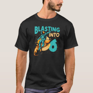 Astronaut Planet Spaceship Happy 6th Birthday 1 T-Shirt