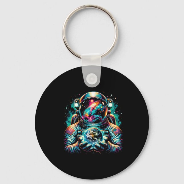 Astronaut Planets Astronaut Science Space Cosmic E Key Ring (Front)