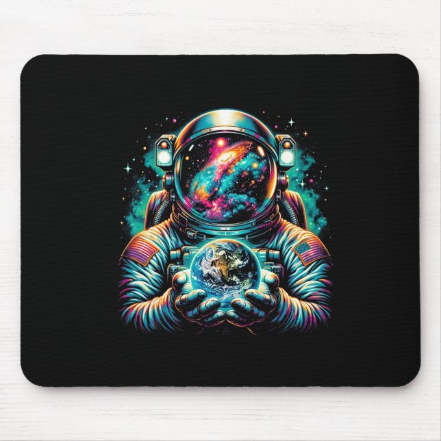 Astronaut Planets Astronaut Science Space Cosmic E Mouse Pad (Front)
