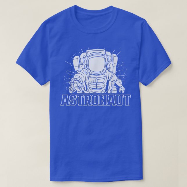 Astronaut Planets Rocket Astronomy Space T-Shirt (Design Front)
