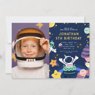 Astronaut Planets Space Space-tacular Birthday Invitation