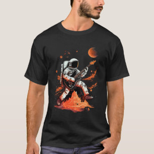 Astronaut Playing E-Guitar Space Jamming T-Shirt