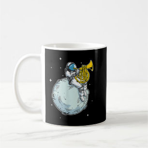 Astronaut Playing French Horn Gift Music Horn Love Coffee Mug