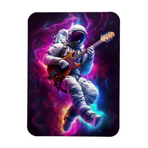 Astronaut Playing Guitar Magnet
